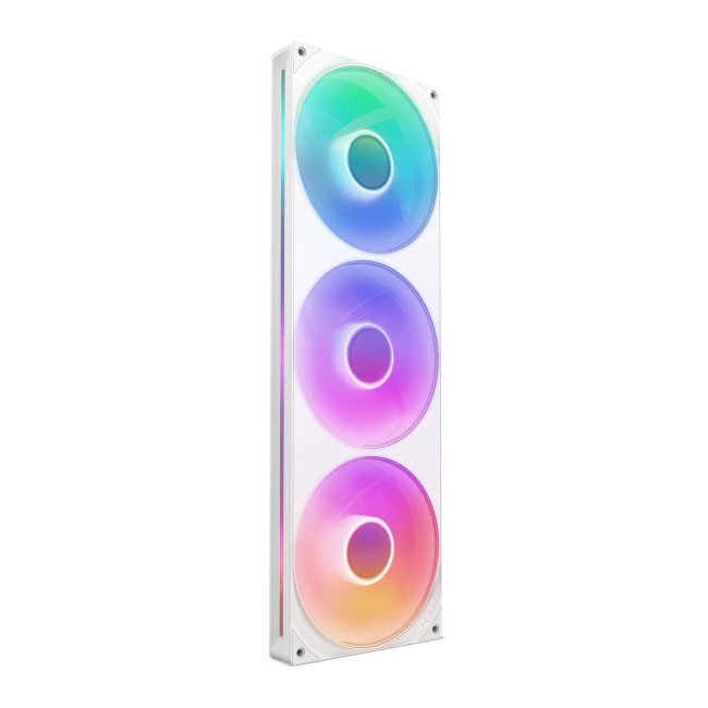 NZXT F420 RGB Core 140mm Pc Case Fans White Triple Pack
