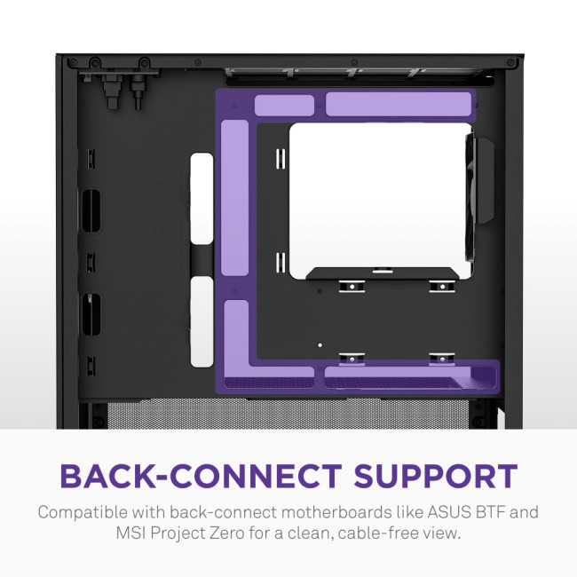 NZXT H3 Flow Tempered Glass Micro-ATX Gaming PC Case Black