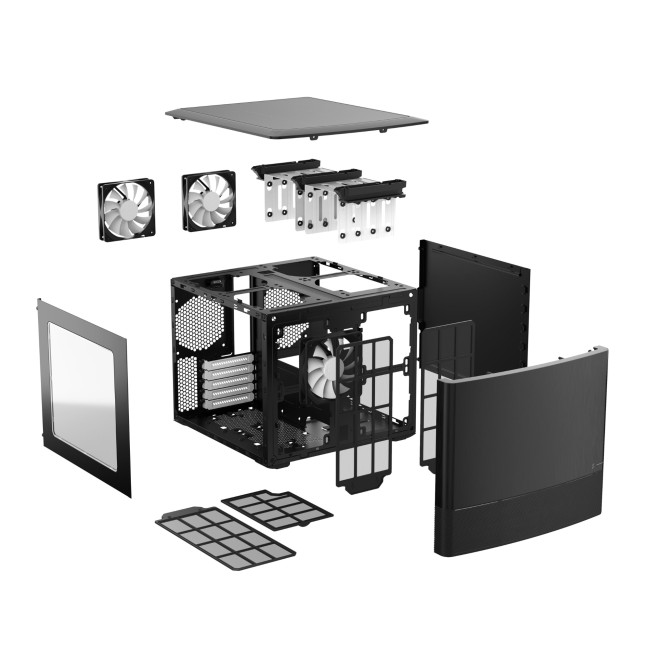 Fractal Design NODE 804 Black microATX Cube PC Case