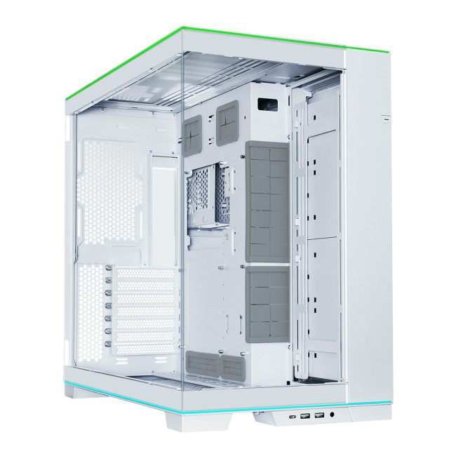 Lian Li O11 Dynamic EVO RGB Tempered Glass Mid Tower Gaming PC Case - White