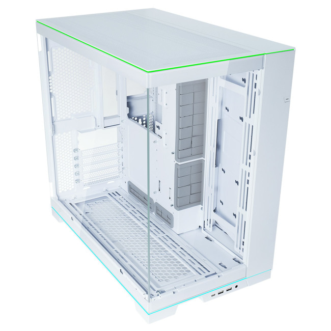 Lian Li O11 Dynamic EVO RGB Tempered Glass Mid Tower Gaming PC Case - White