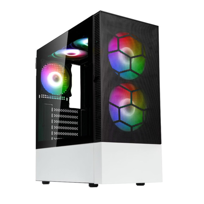 Kolink Observatory MX Mesh ARGB Midi Tower Gaming ATX PC Case - Black/White