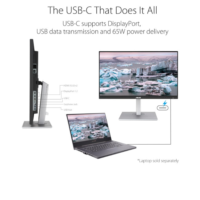 ASUS ProArt PA279CV 27" 3840 x 2160 4K Ultra HD IPS LED Height Adjustable Monitor