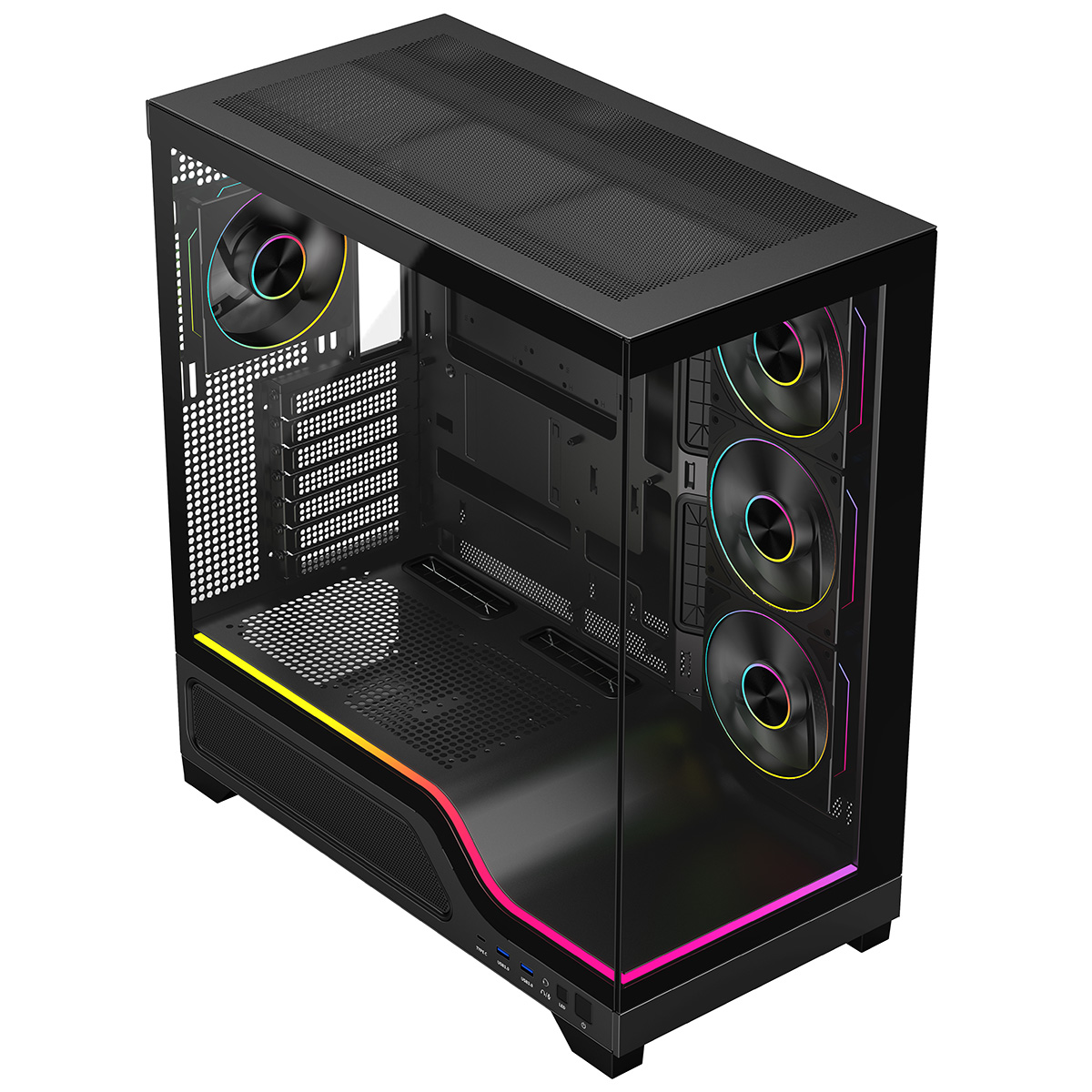 Powercool Pulsar ATX Tempered Glass PC Case