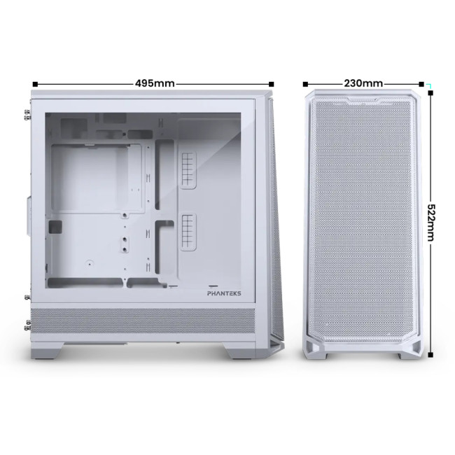 Phanteks Eclipse G400A RGB Tempered Glass Mid Tower Gaming PC Case - White