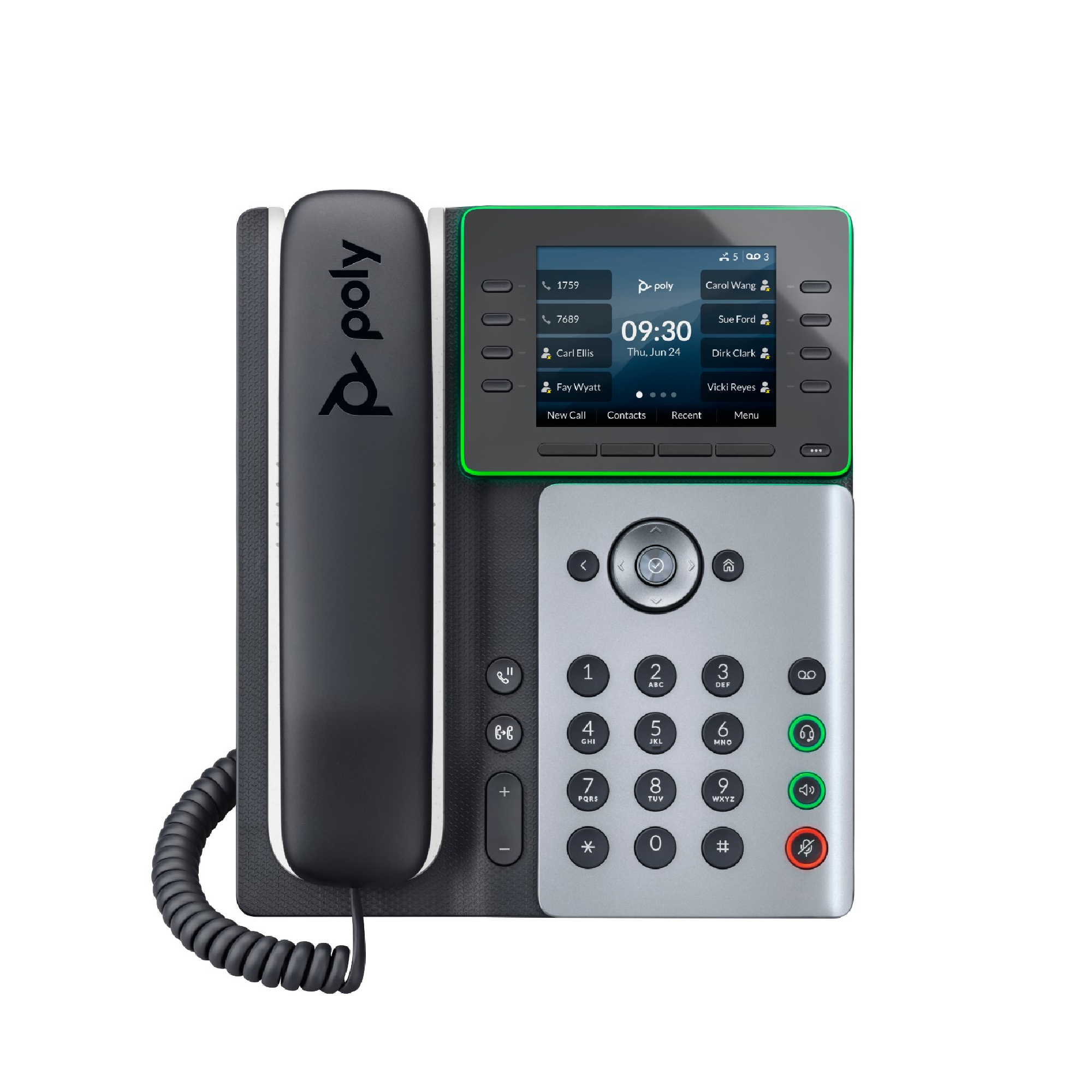 Poly Black Edge E320 8-Line Ip Business Desk Phone With Integrated Bluetooth