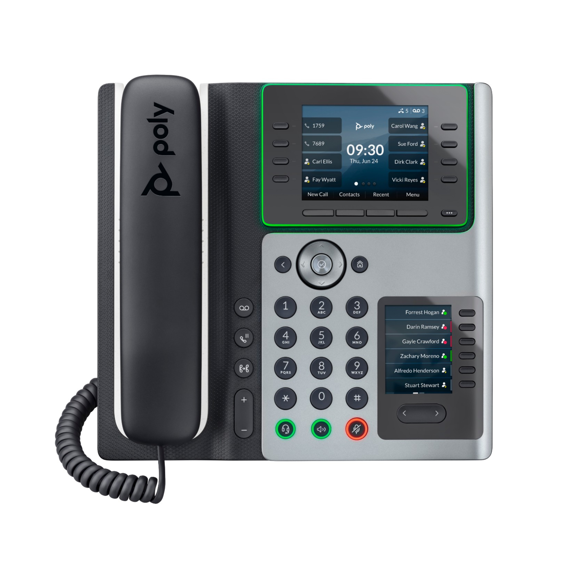 Poly Black Edge E450 8-Line Ip Business Desk Phone With Integrated Bluetooth