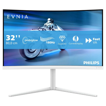 Philips Evnia 32M2C5501/00 32" Curved QHD 180Hz 0.5ms Height Adjustable Gaming Monitor