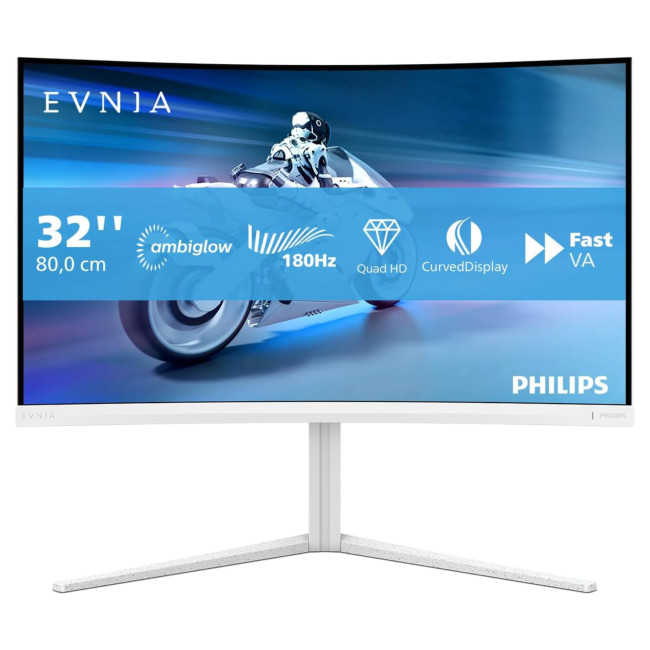 Philips Evnia 32M2C5501/00 32" Curved QHD 180Hz 0.5ms Height Adjustable Gaming Monitor