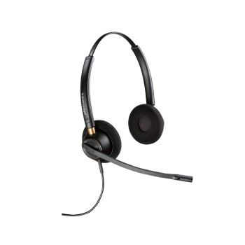 Refurbished Poly Plantronics Encore Pro HW520D Digital Binaural Wired Headset - Black