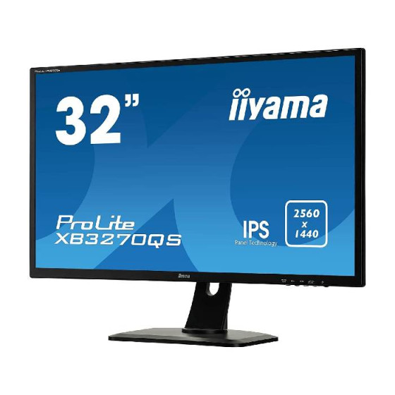 Iiyama ProLite XB3270QS-B1 32" WQHD IPS Monitor Built-in Speakers HDMI DVI 4ms