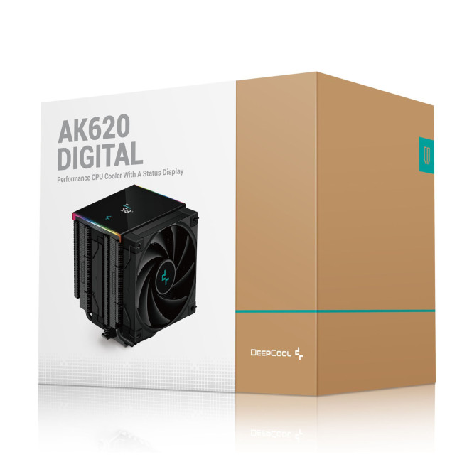 DeepCool AK620 Digital Performance CPU Cooler with Display - Black