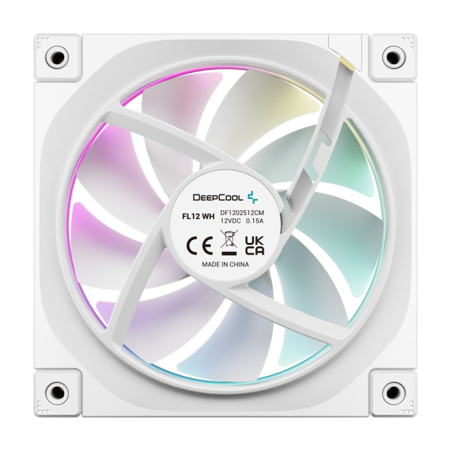 DeepCool FL12 120mm PWM PC Case Fan - White 3 Pack