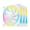 DeepCool FL12 120mm PWM Reverse PC Case Fan - White 3 Pack