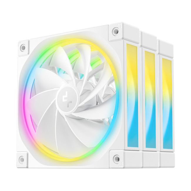 DeepCool FL12 120mm PWM Reverse PC Case Fan - White 3 Pack