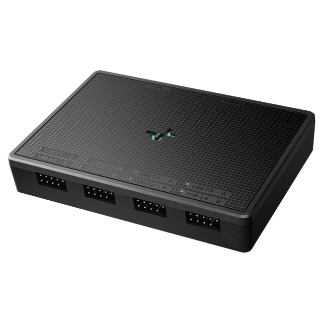 DeepCool UH-04 Internal 4-Port 9-pin USB 2.0 Hub - Black