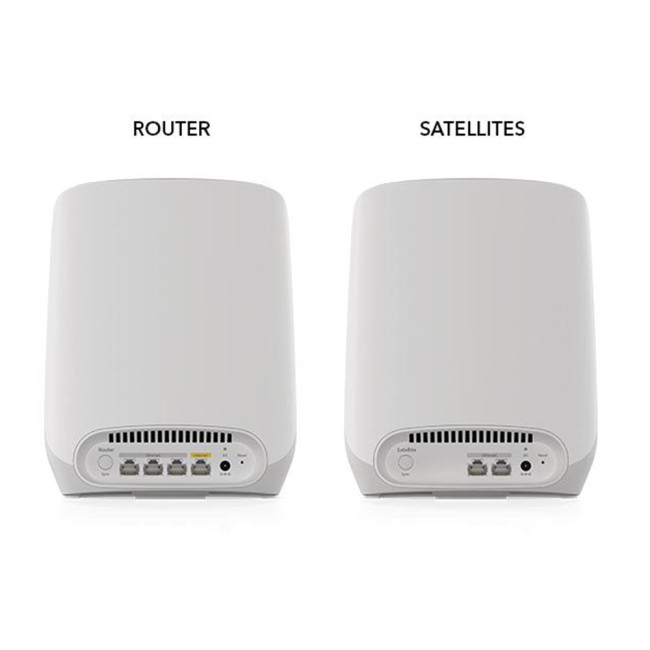 Refurbished Netgear Orbi RBK763S Tri-Band Wi-Fi 6 Mesh System