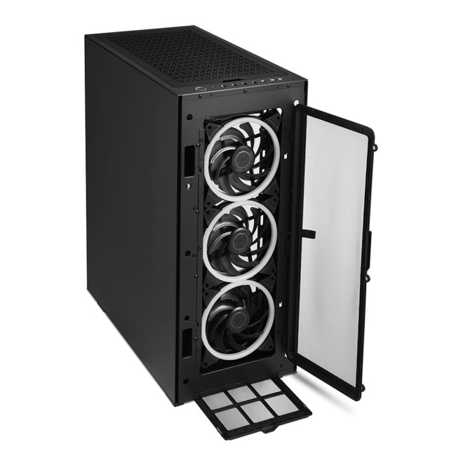 Sharkoon REV300 RGB Tempered Glass Mid Tower ATX Gaming PC Case - Black