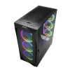 Sharkoon REV300 RGB Tempered Glass Mid Tower ATX Gaming PC Case - Black