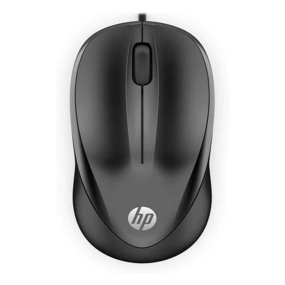 HP 1000 Wired USB Mouse 1200 DPI, Form Factor Ambidextrous, 3 Pressed Buttons