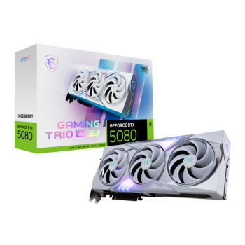 MSI GeForce RTX 5080 16G GAMING TRIO 16GB OC Graphics Card - White