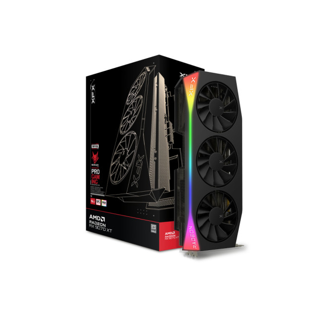 XFX Mercury AMD Radeon RX 9070XT 16GB OC Gaming Graphics Card