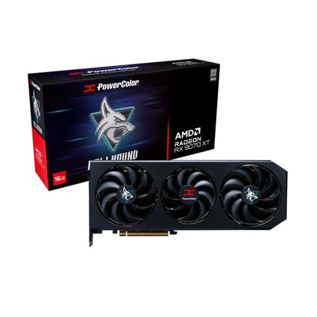 PowerColor AMD Radeon RX 9070 XT Hellhound 16GB OC Gaming Graphics Card