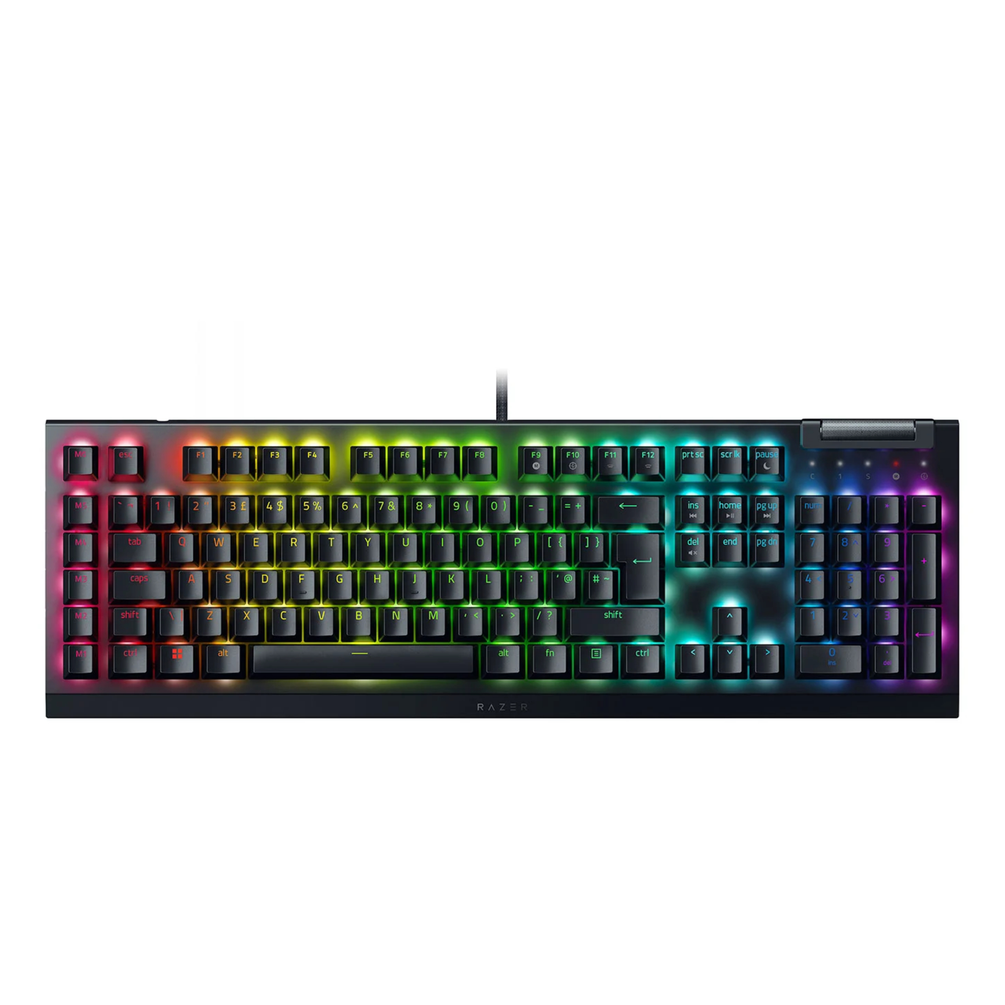 Razer BlackWidow V4 X RGB Green Switch Mechanical Gaming Keyboard - Black