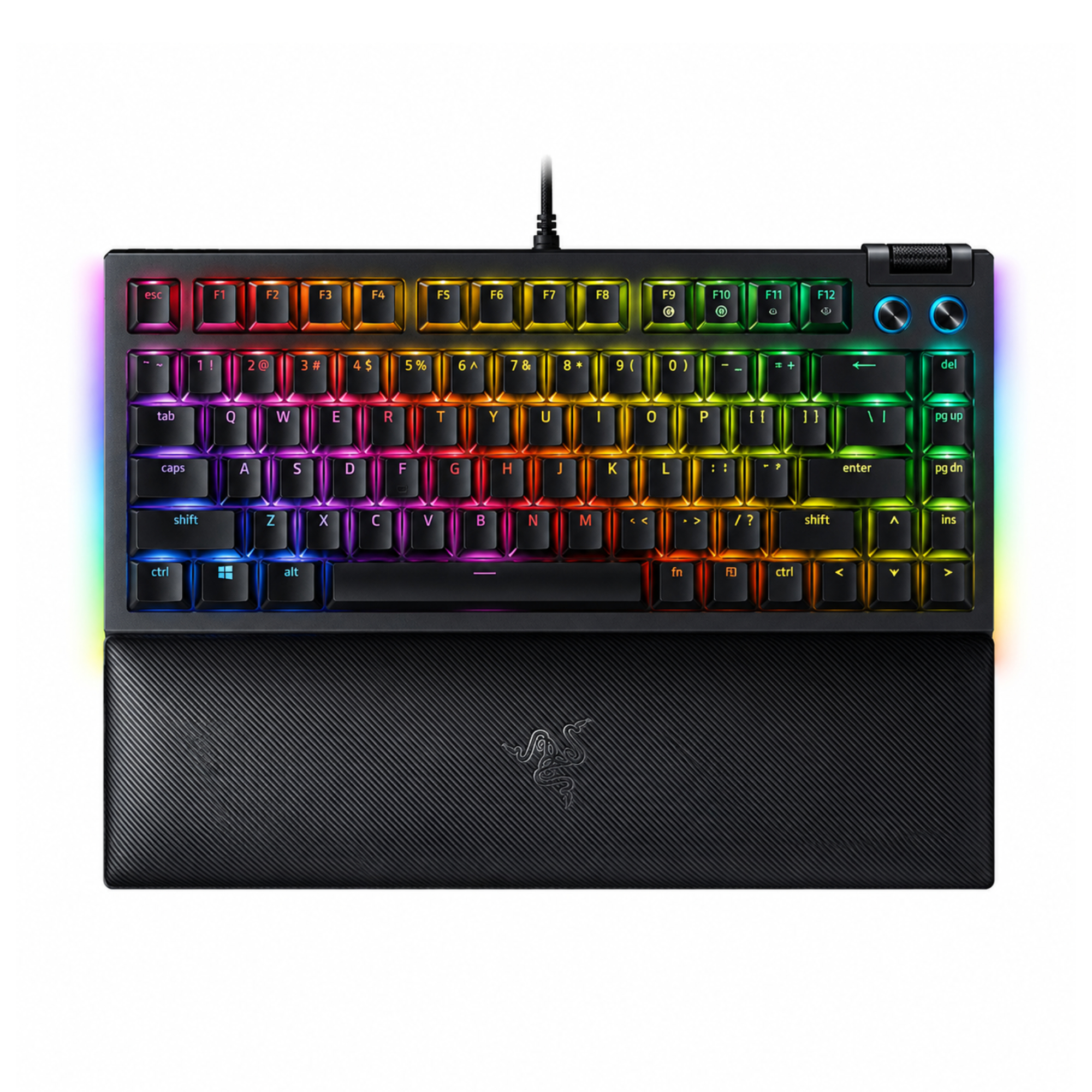 Razer BlackWidow V4 75% RGB Orange Switch Mechanical Gaming Keyboard - Black