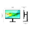 Samsung ViewFinity S6 LS24D600UAUXXU 24" IPS QHD 100Hz 5ms USB-C Height Adjustable Monitor