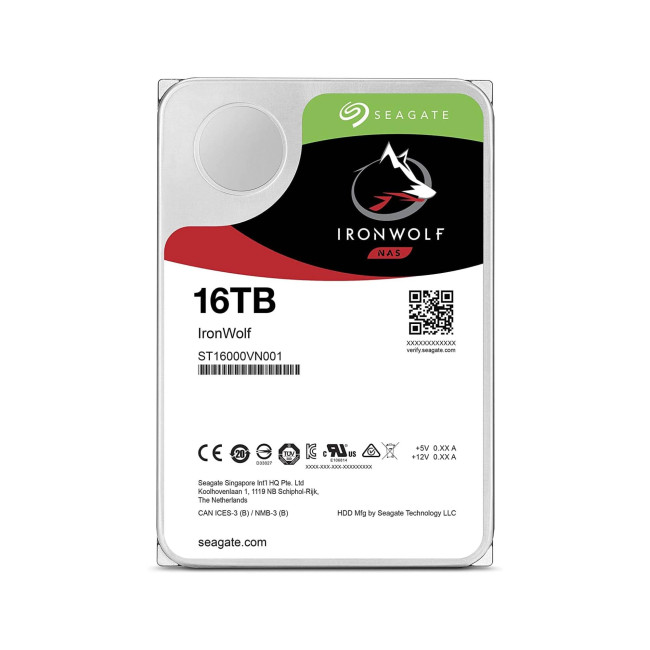 Refurbished Seagate IronWolf 16TB NAS Internal Hard Drive 7200 RPM 256MB Cache SATA 6.0Gb/s