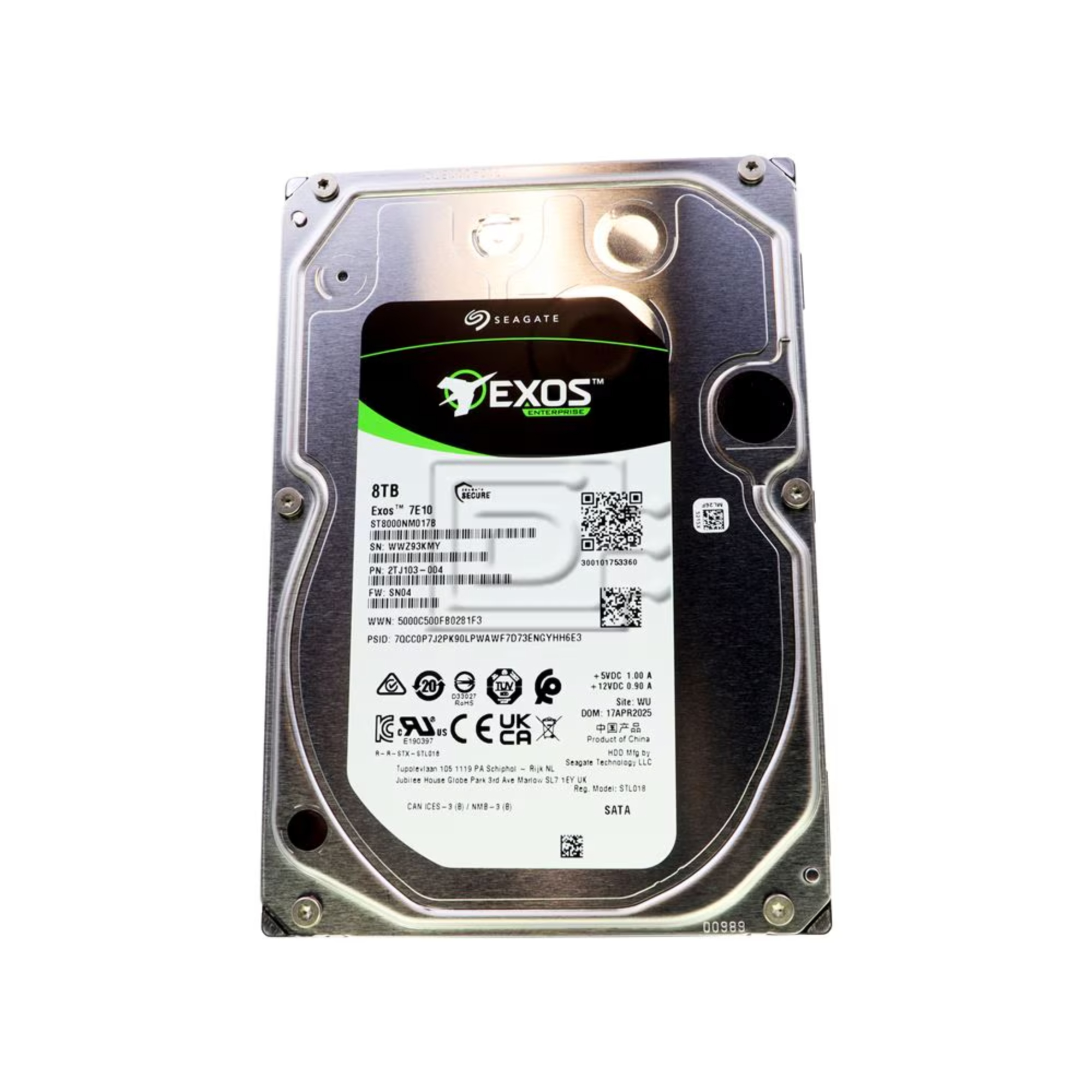 Seagate Exos 7E10 8TB SATA Enterprise HDD