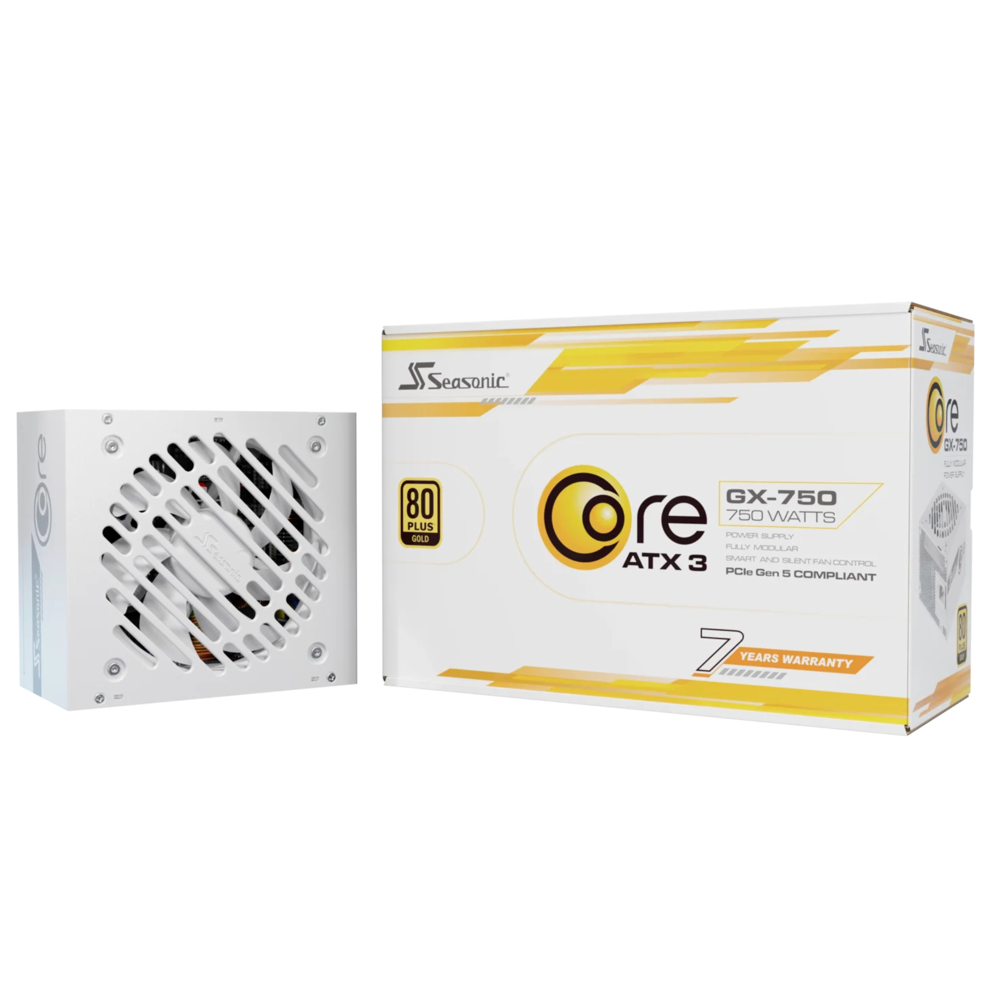 Seasonic Core GX-750 750W ATX 80 Plus Gold PSU Power Supply - White