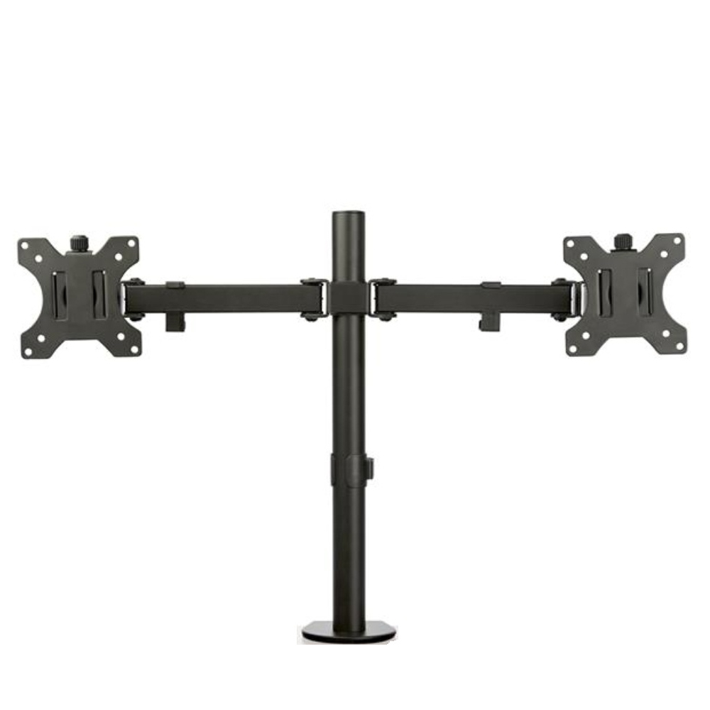 StarTech Up to 32" Full Motion Desk Mount Clamp And Grommet Dual Monitor Arm - Black