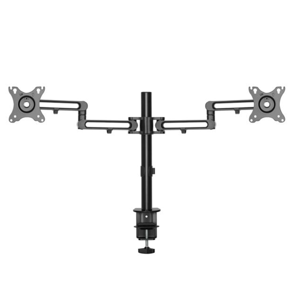 StarTech Up to 32" Full Motion Desk Mount Clamp Dual Monitor Arm - Black