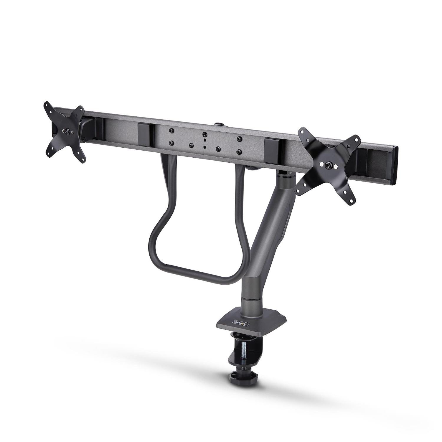 StarTech 17-27" Mechanical Spring Full Motion Desk Mount Clamp Dual Monitor Arm - Black