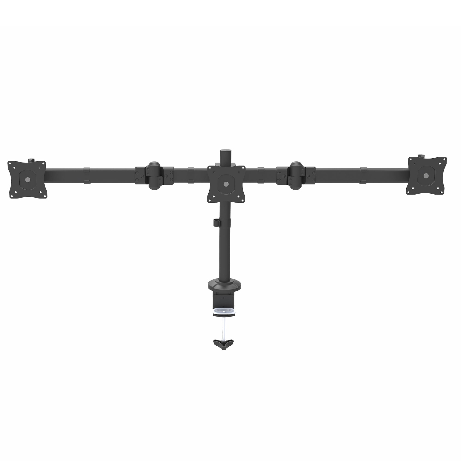 StarTech 13-27" Full Motion Desk Mount Clamp And Grommet Triple Monitor Arm - Black