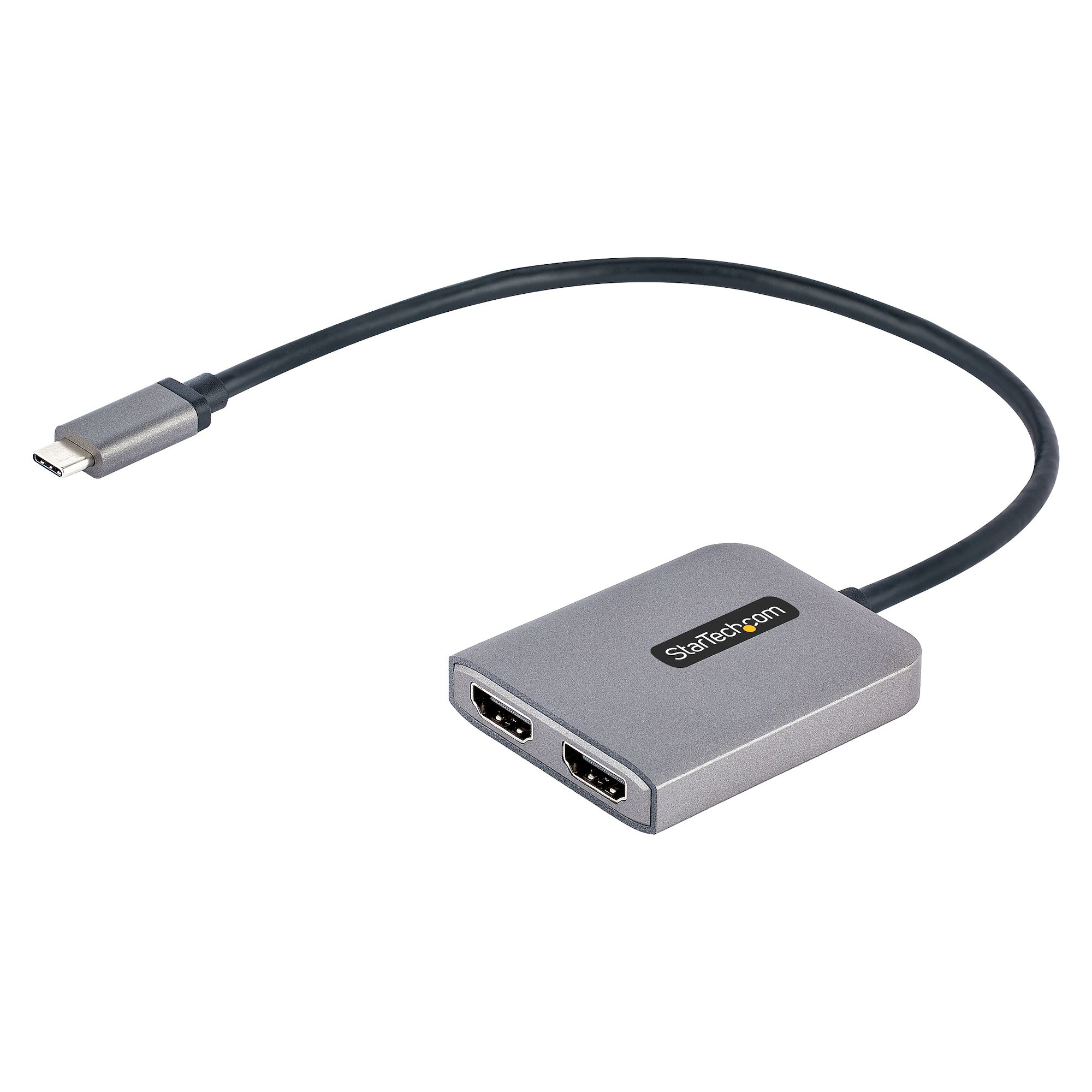 StarTech USB-C Dual 4K 60Hz HDMI HDR MST Hub Adapter - Grey