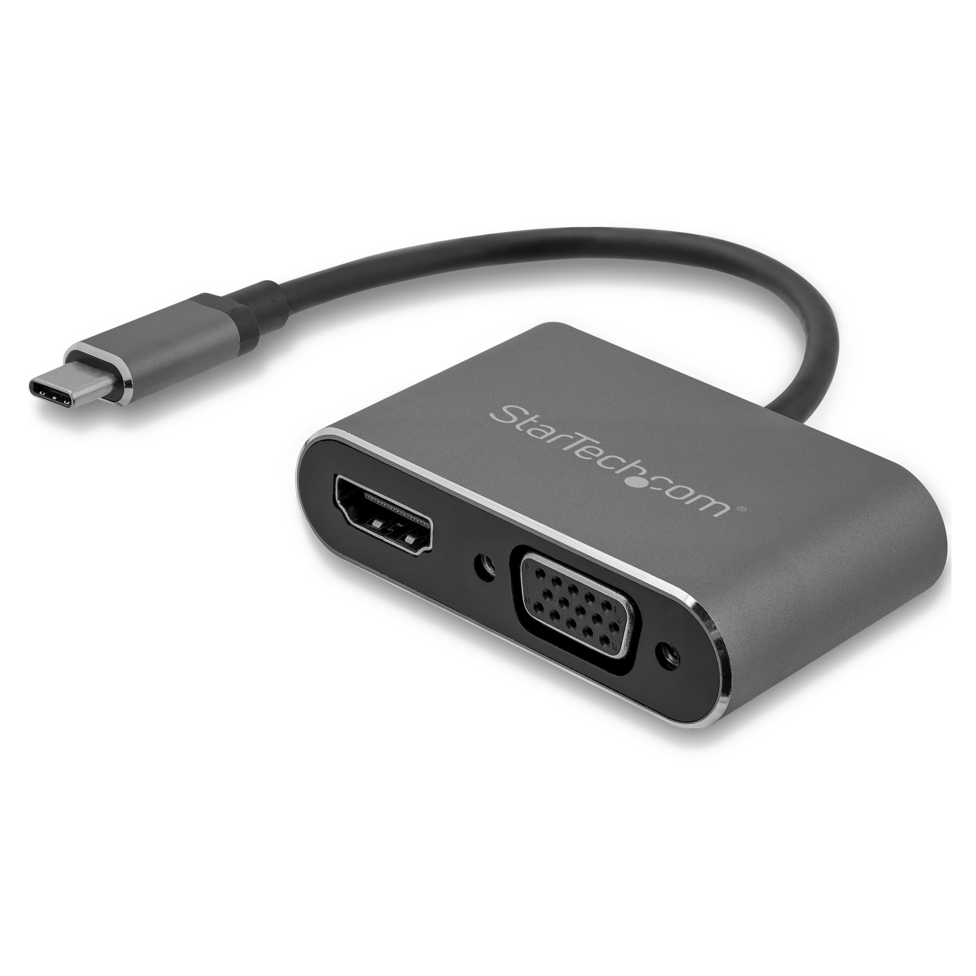 StarTech USB-C to VGA HDMI 2-in-1 4K 30Hz Adapter - Space Grey