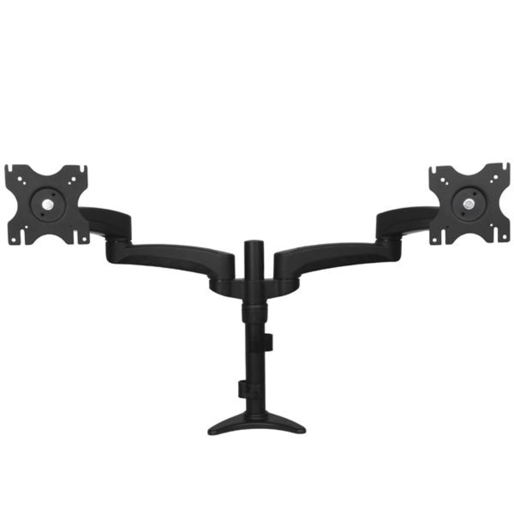 StarTech 12-24" Full Motion Desk Mount Clamp And Grommet Dual Monitor Arm - Black