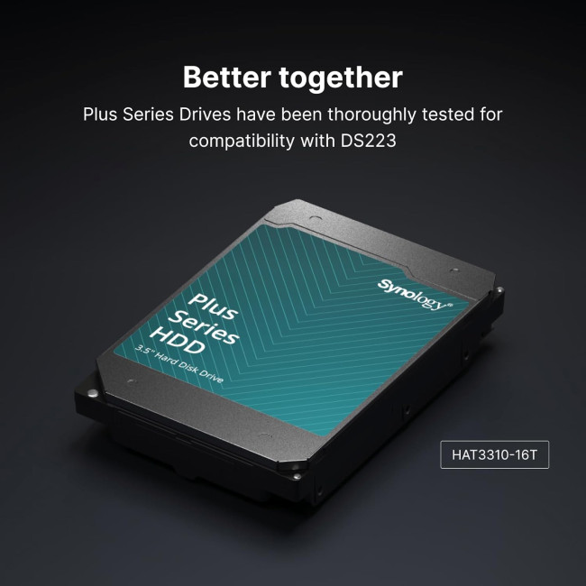 Synology DS223 2-Bay NAS Enclosure (2GB RAM) - 12TB HDD Included Bundle