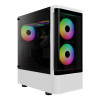 Gamdias TALOS E3 CG WH Mid Tower ATX Gaming PC Case with 3 x RGB Fans - White