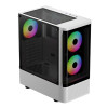 Gamdias TALOS E3 CG WH Mid Tower ATX Gaming PC Case with 3 x RGB Fans - White