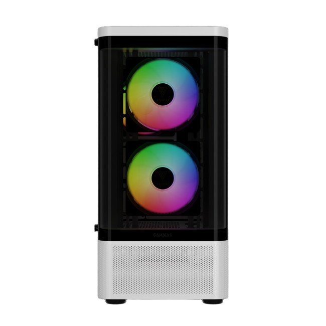 Gamdias TALOS E3 CG WH Mid Tower ATX Gaming PC Case with 3 x RGB Fans - White