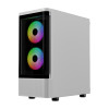 Gamdias TALOS E3 CG WH Mid Tower ATX Gaming PC Case with 3 x RGB Fans - White
