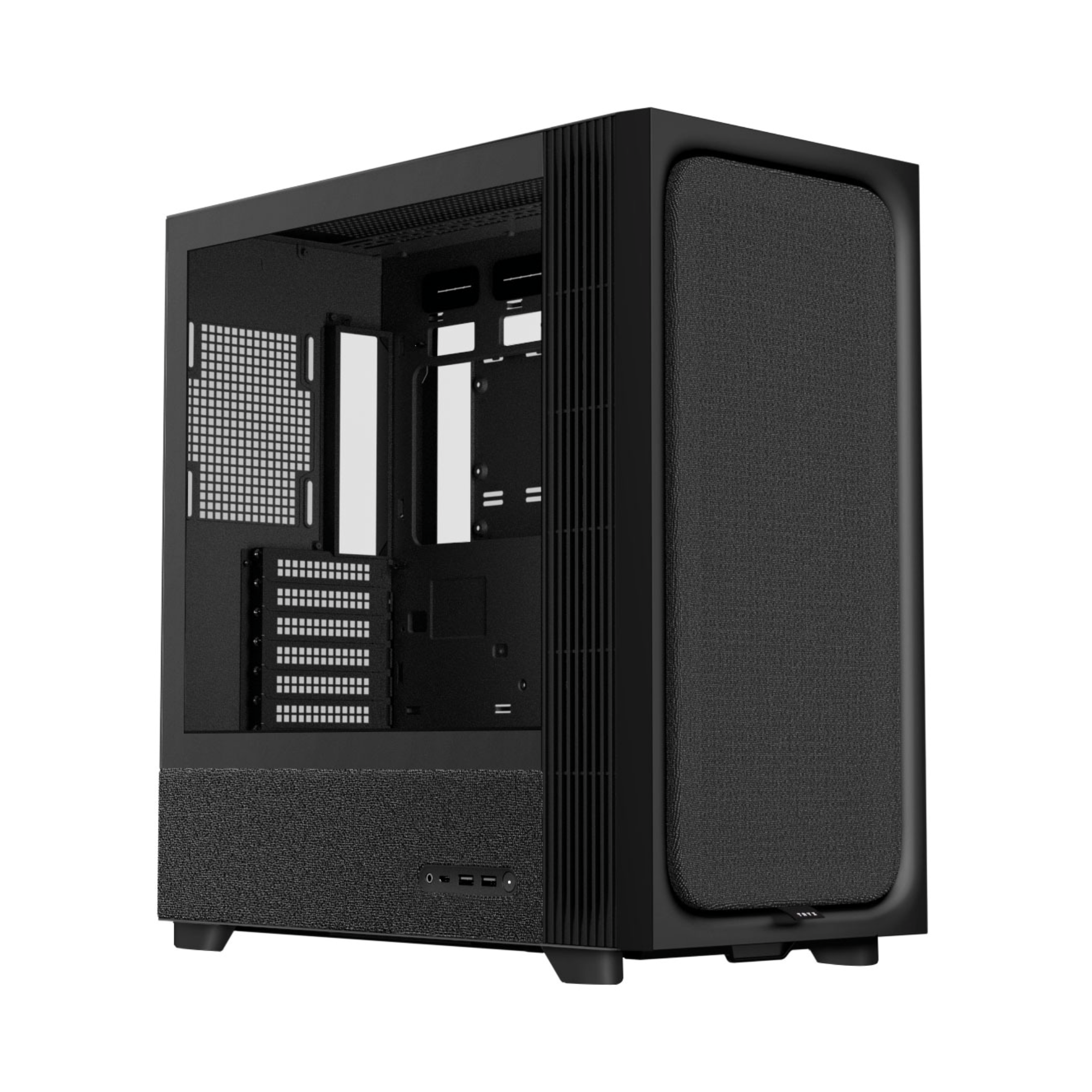 TRYX FLOVA F50 Tempered Glass Mid Tower Gaming PC Case - Black
