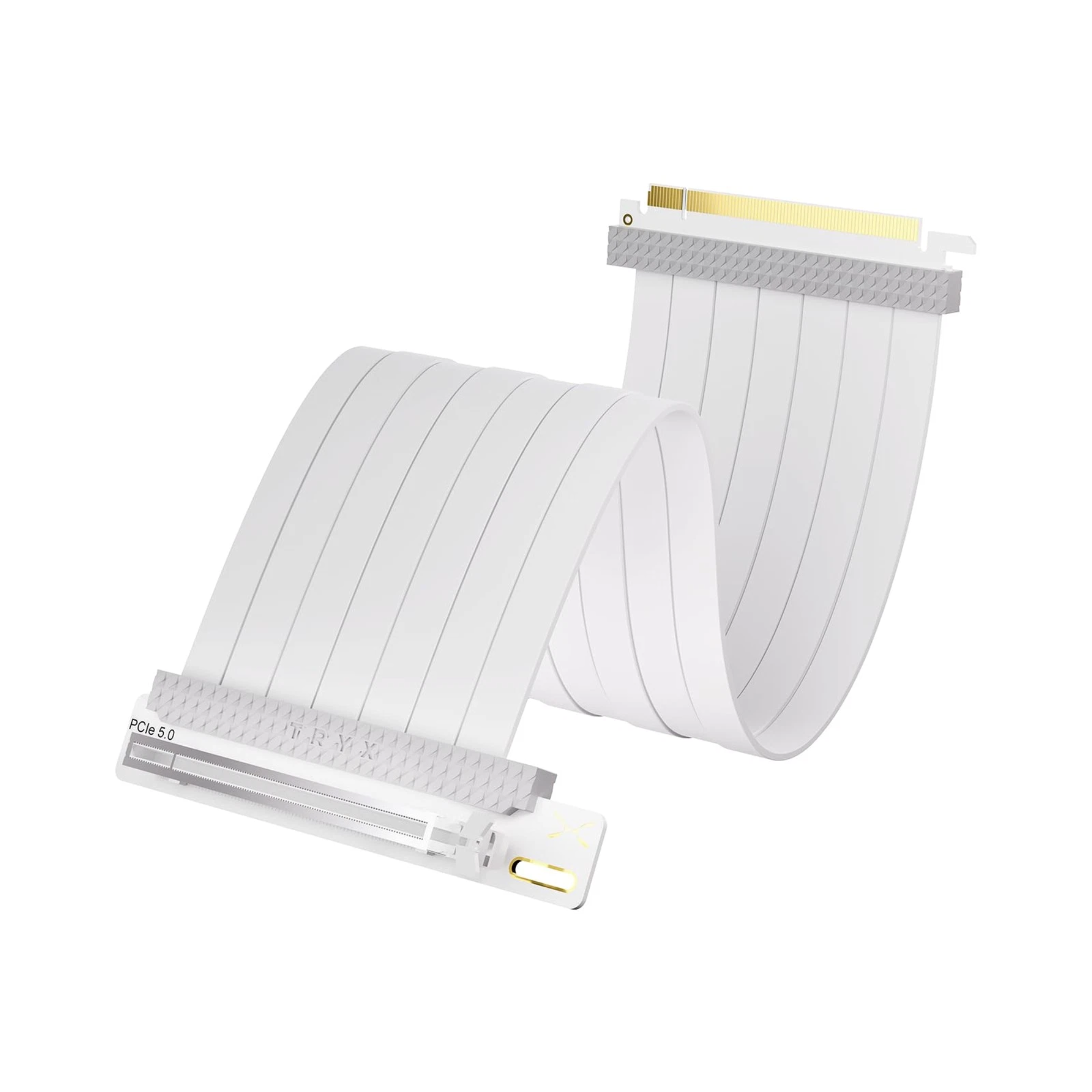 Tryx White String Pcie 5.0 X16 Riser Cable Up To 128 Gb/S Transfer Bandwidth 200Mm