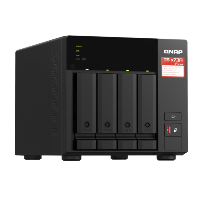 QNAP TS-473A-8G AMD Ryzen V1500B 8GB RAM 4 Bay NAS Servers Tower