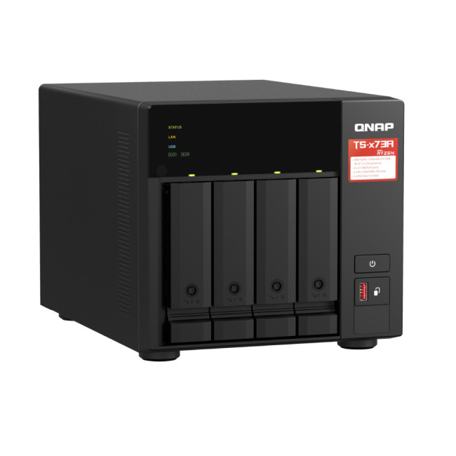 QNAP TS-473A-8G AMD Ryzen V1500B 8GB RAM 4 Bay NAS Servers Tower