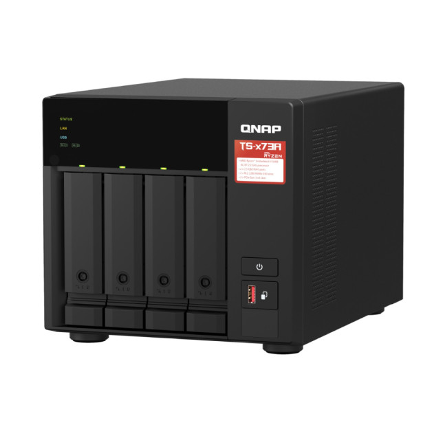 QNAP TS-473A-8G AMD Ryzen V1500B 8GB RAM 4 Bay NAS Servers Tower